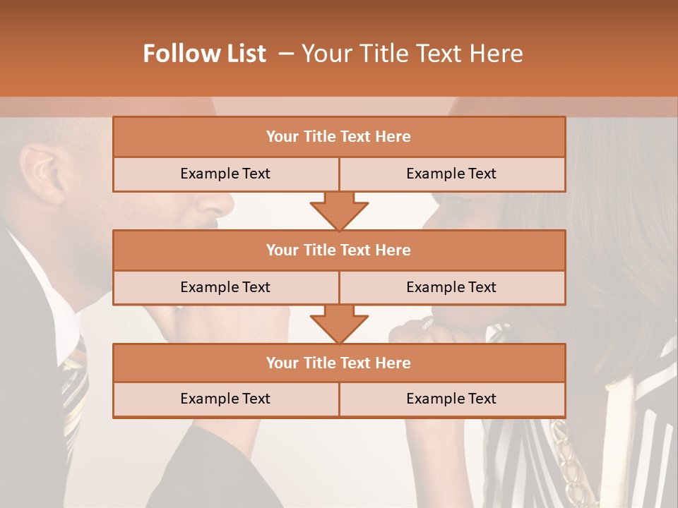 A Man And A Woman Looking At Each Other PowerPoint Template
