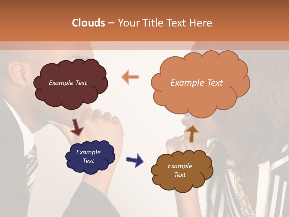 A Man And A Woman Looking At Each Other PowerPoint Template