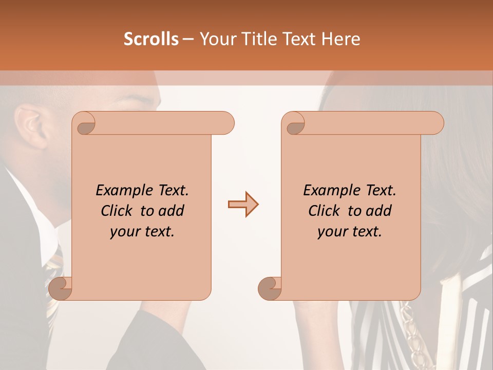 A Man And A Woman Looking At Each Other PowerPoint Template