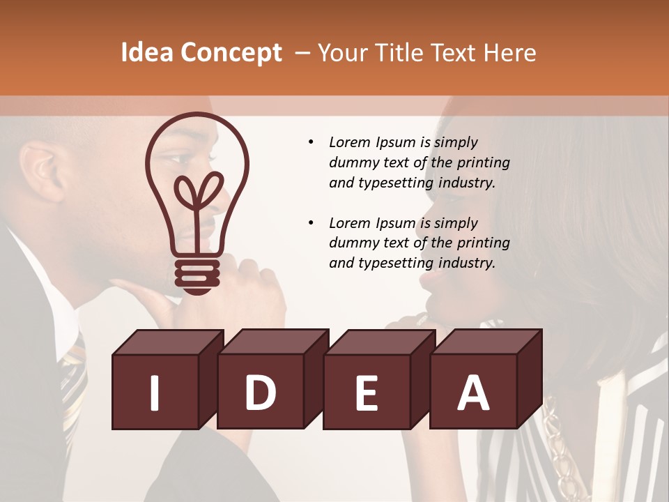 A Man And A Woman Looking At Each Other PowerPoint Template