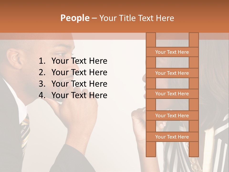 A Man And A Woman Looking At Each Other PowerPoint Template