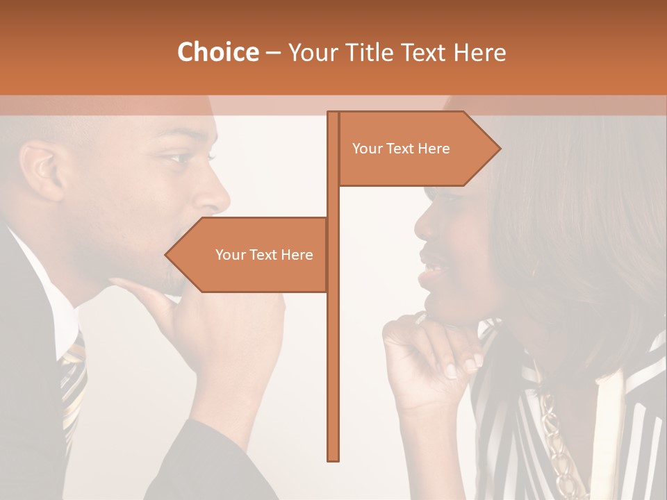 A Man And A Woman Looking At Each Other PowerPoint Template