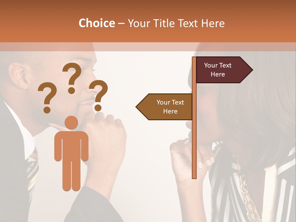 A Man And A Woman Looking At Each Other PowerPoint Template