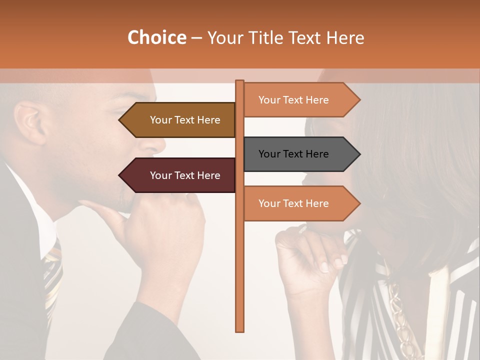 A Man And A Woman Looking At Each Other PowerPoint Template