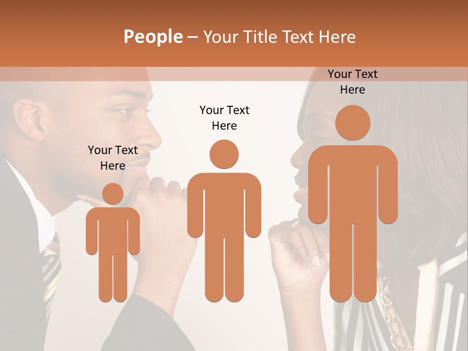 A Man And A Woman Looking At Each Other PowerPoint Template