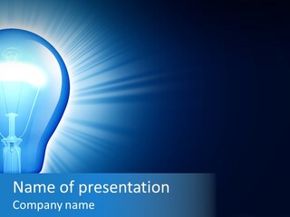 Bulb Illuminated Light PowerPoint Template