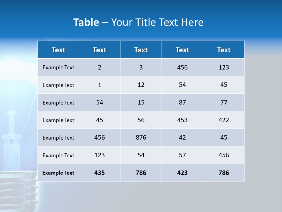 Bulb Illuminated Light PowerPoint Template