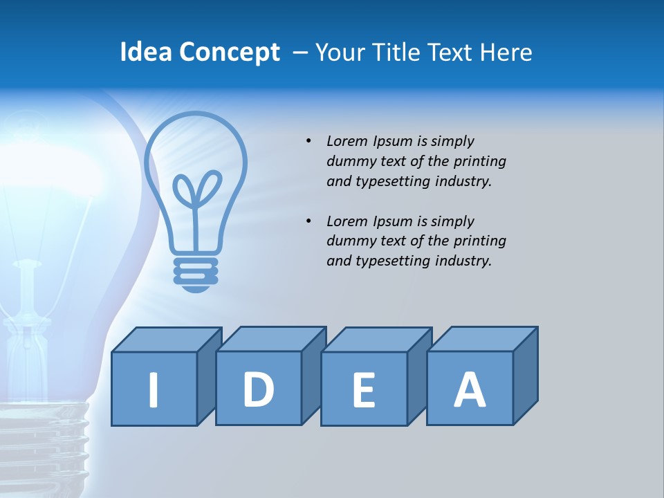 Bulb Illuminated Light PowerPoint Template