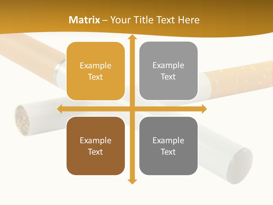 A Group Of Cigarettes On A White Background PowerPoint Template