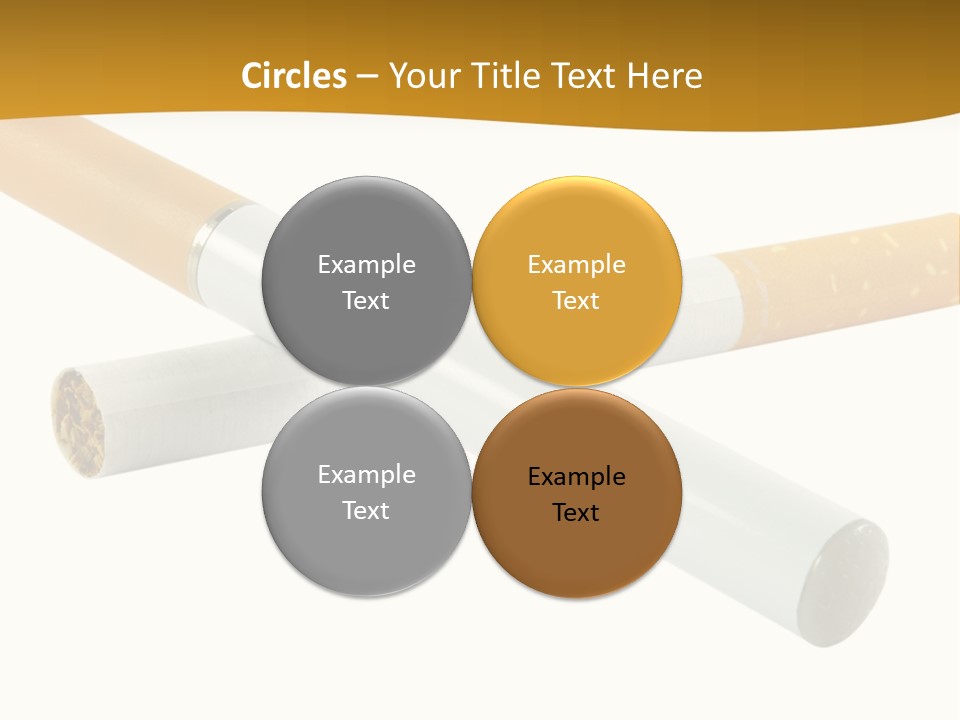 A Group Of Cigarettes On A White Background PowerPoint Template