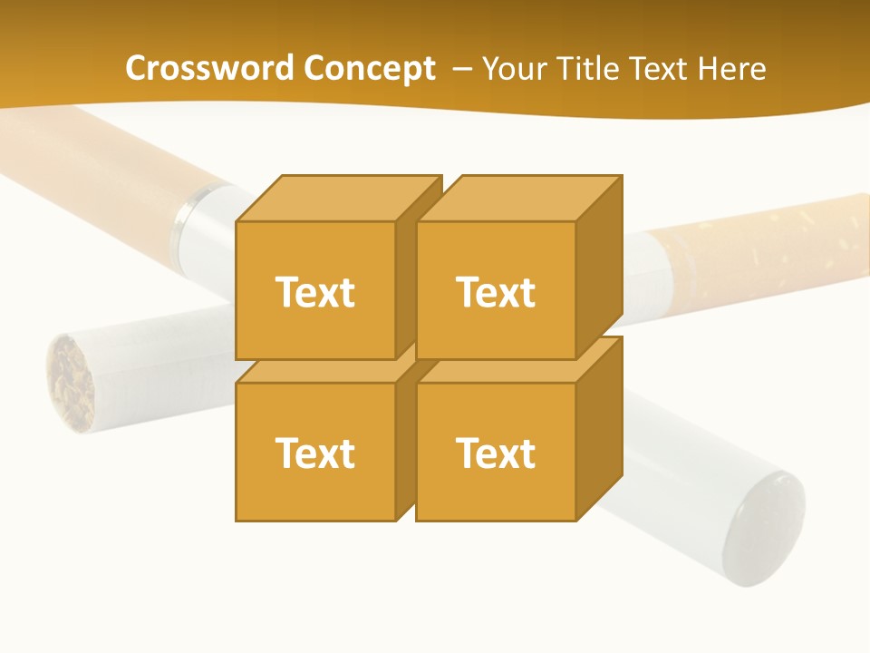 A Group Of Cigarettes On A White Background PowerPoint Template