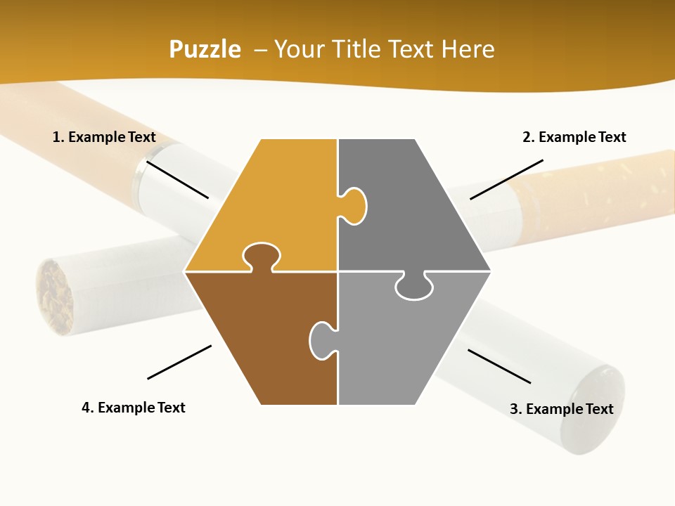 A Group Of Cigarettes On A White Background PowerPoint Template