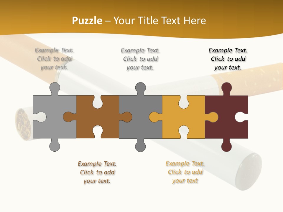 A Group Of Cigarettes On A White Background PowerPoint Template