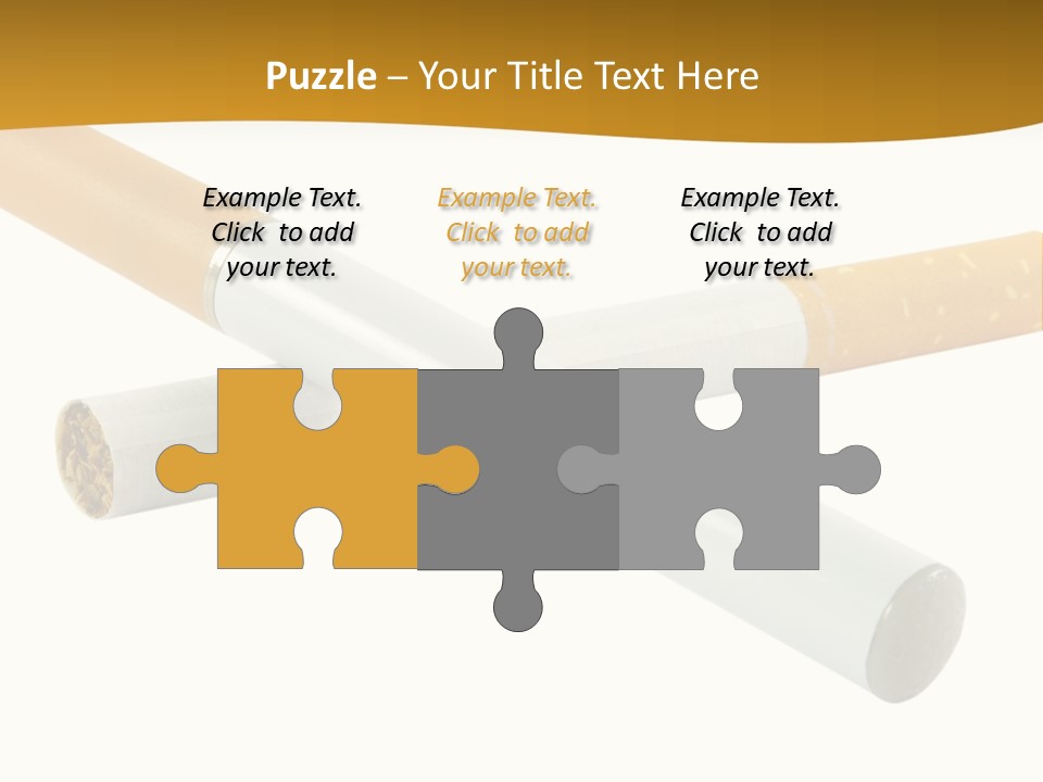 A Group Of Cigarettes On A White Background PowerPoint Template