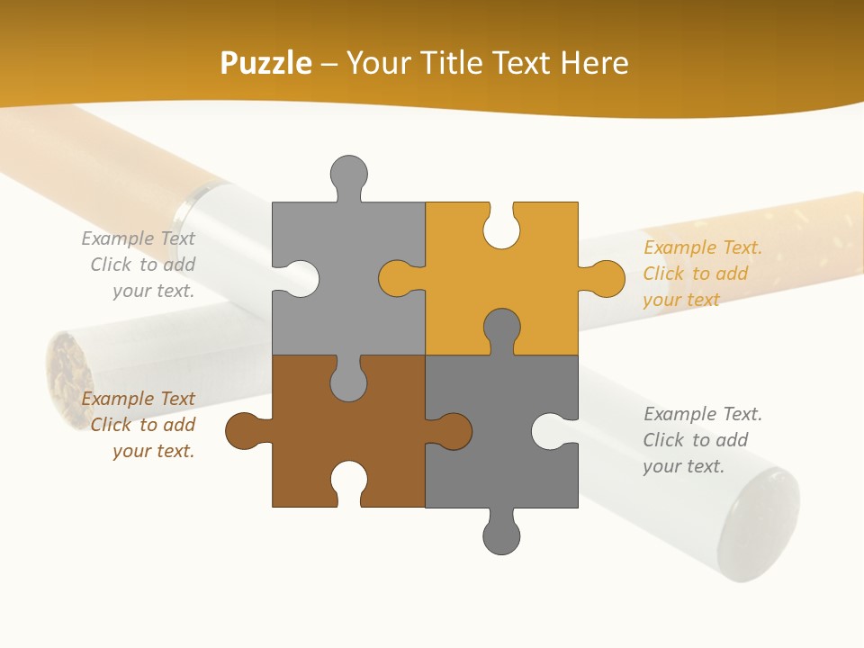 A Group Of Cigarettes On A White Background PowerPoint Template