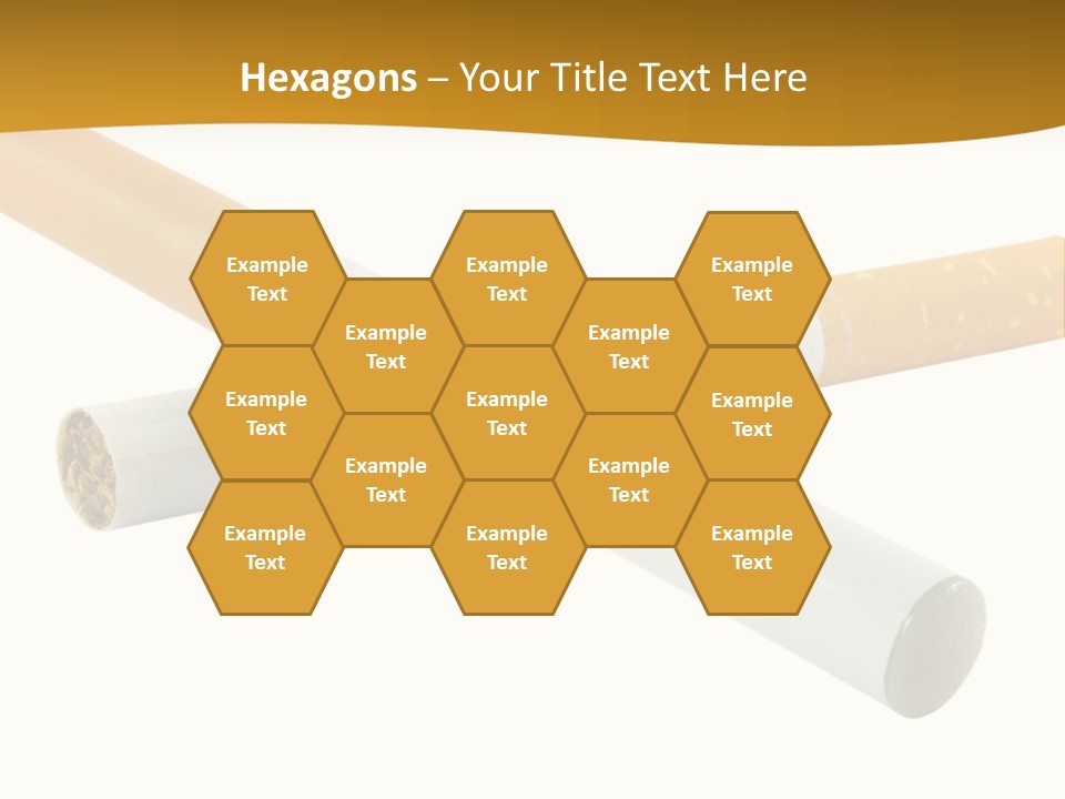 A Group Of Cigarettes On A White Background PowerPoint Template