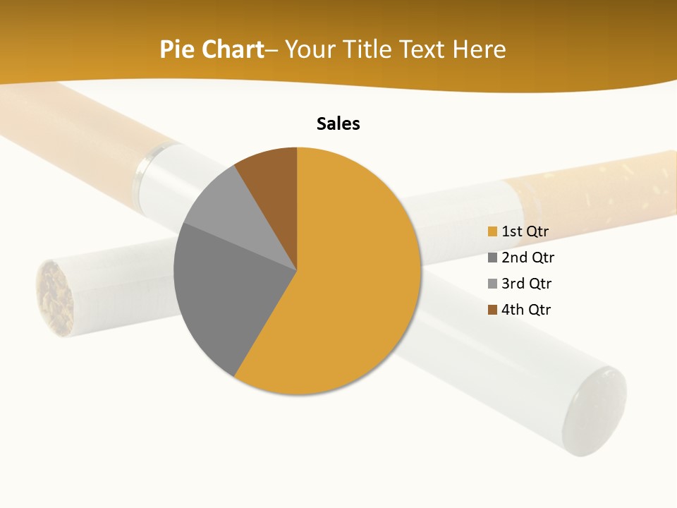 A Group Of Cigarettes On A White Background PowerPoint Template
