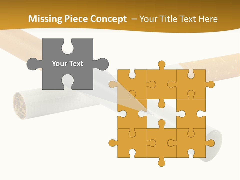 A Group Of Cigarettes On A White Background PowerPoint Template