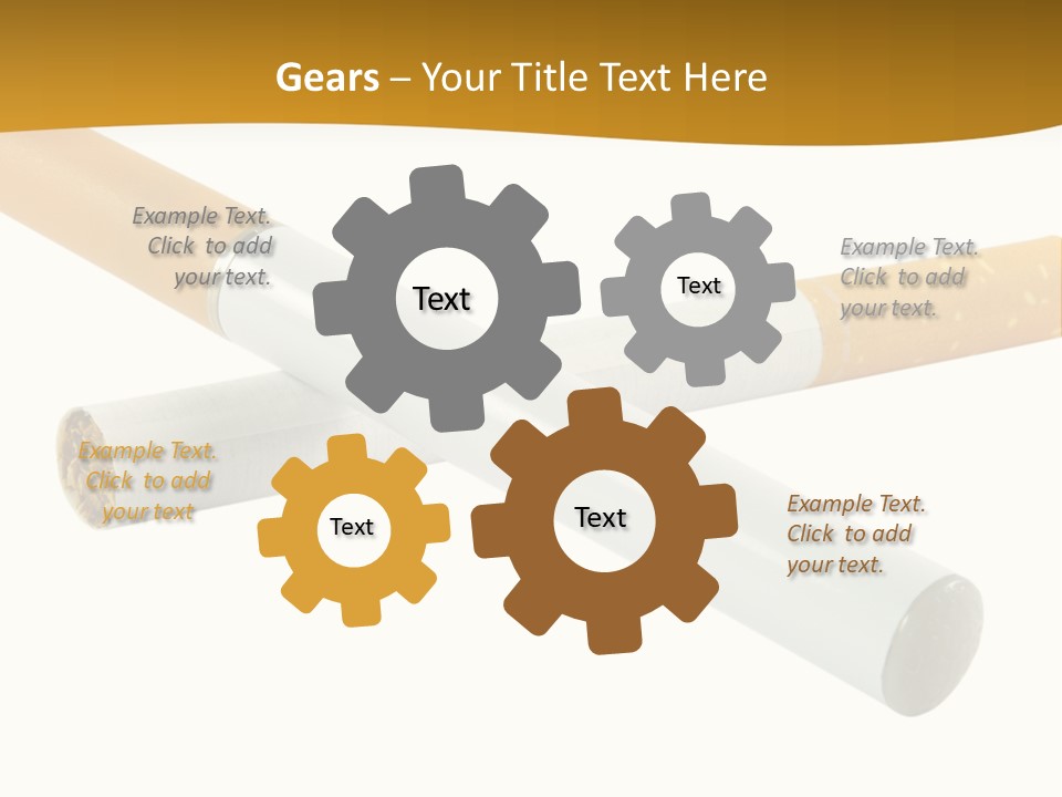 A Group Of Cigarettes On A White Background PowerPoint Template