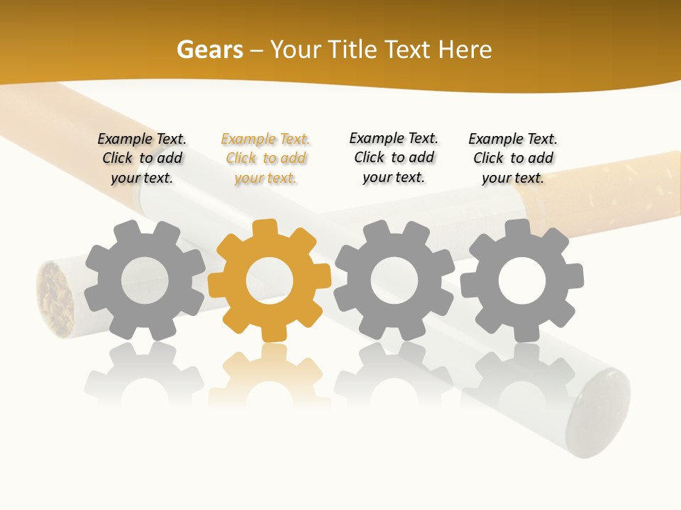 A Group Of Cigarettes On A White Background PowerPoint Template