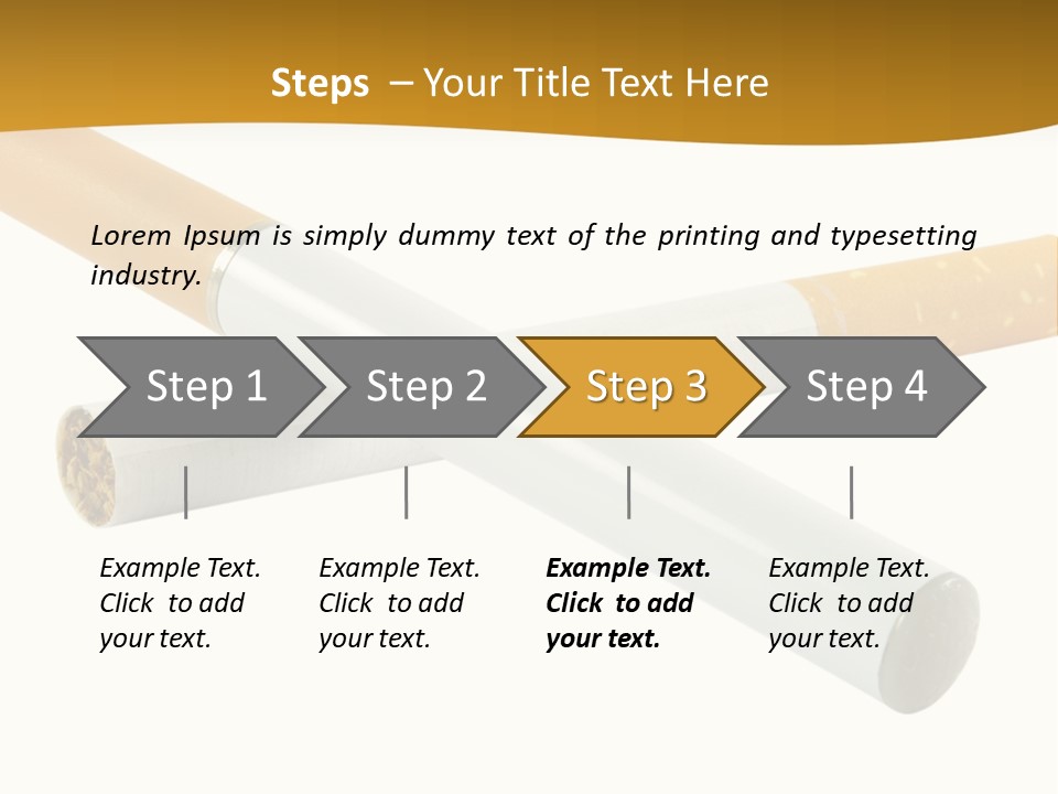 A Group Of Cigarettes On A White Background PowerPoint Template