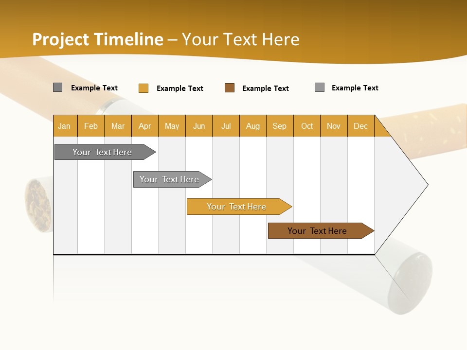 A Group Of Cigarettes On A White Background PowerPoint Template