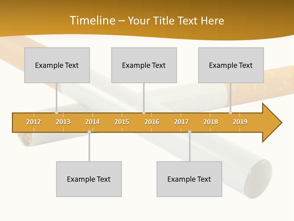 A Group Of Cigarettes On A White Background PowerPoint Template