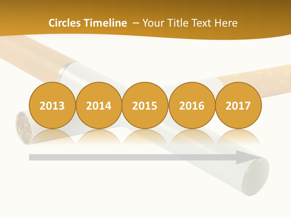 A Group Of Cigarettes On A White Background PowerPoint Template