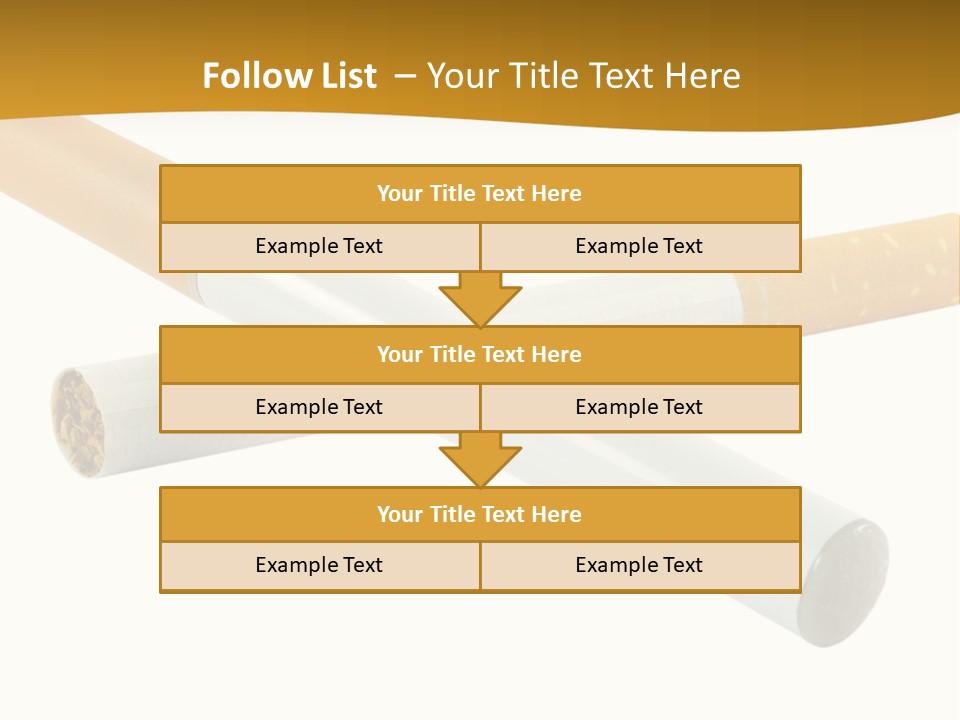 A Group Of Cigarettes On A White Background PowerPoint Template