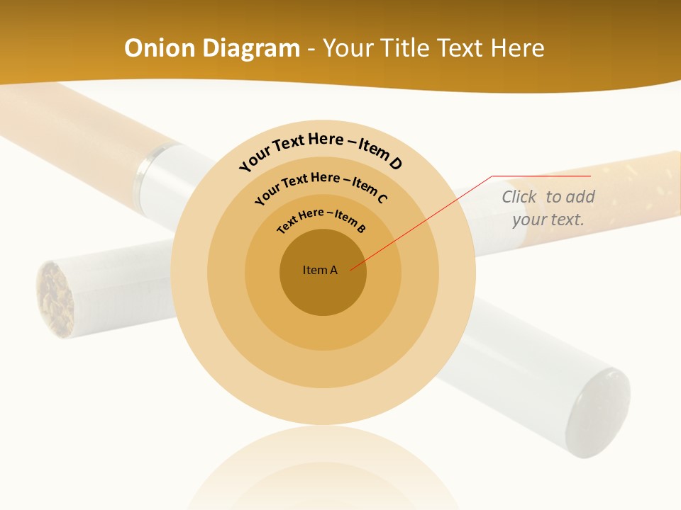 A Group Of Cigarettes On A White Background PowerPoint Template