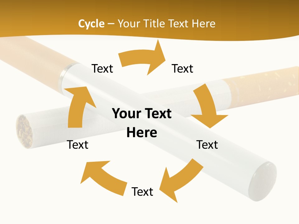 A Group Of Cigarettes On A White Background PowerPoint Template