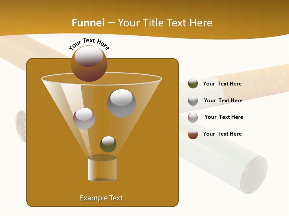 A Group Of Cigarettes On A White Background PowerPoint Template