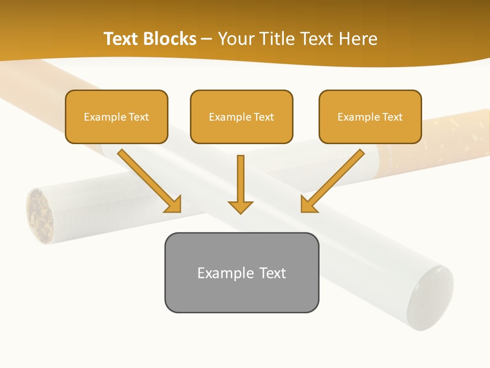 A Group Of Cigarettes On A White Background PowerPoint Template