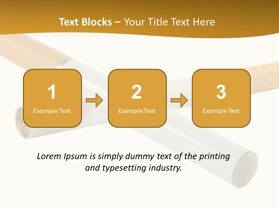 A Group Of Cigarettes On A White Background PowerPoint Template
