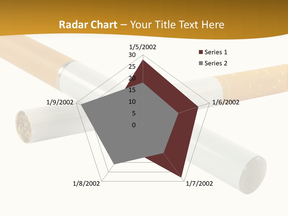 A Group Of Cigarettes On A White Background PowerPoint Template