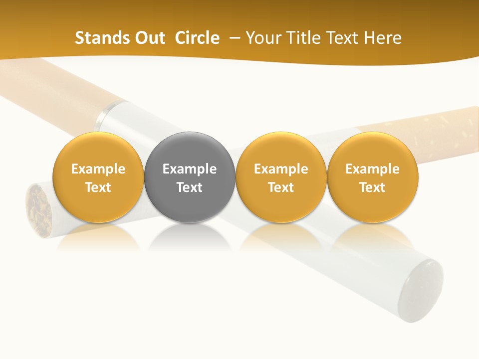 A Group Of Cigarettes On A White Background PowerPoint Template