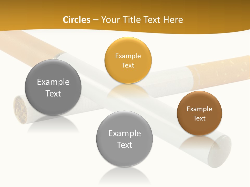 A Group Of Cigarettes On A White Background PowerPoint Template