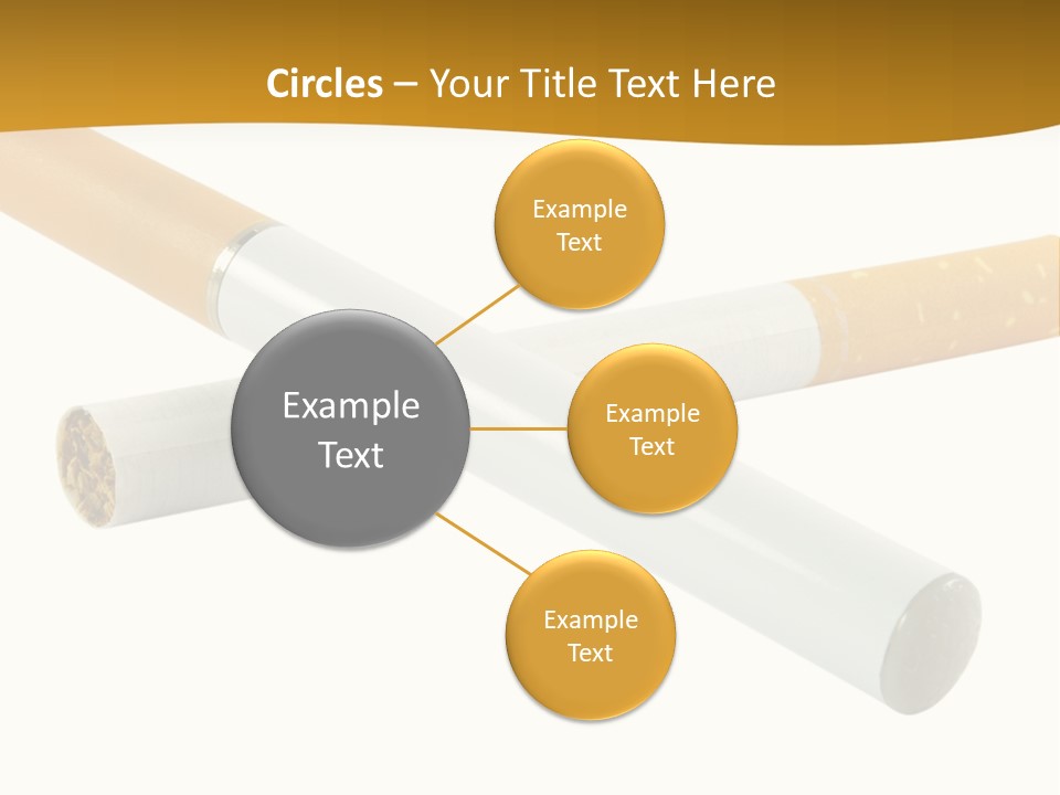 A Group Of Cigarettes On A White Background PowerPoint Template