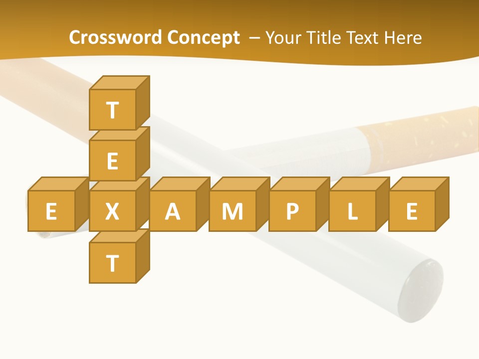 A Group Of Cigarettes On A White Background PowerPoint Template