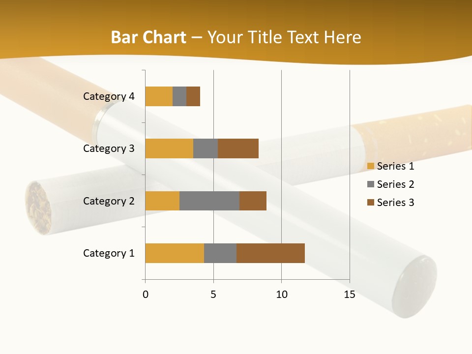 A Group Of Cigarettes On A White Background PowerPoint Template