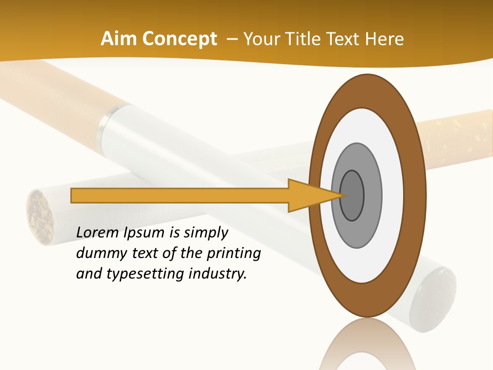 A Group Of Cigarettes On A White Background PowerPoint Template