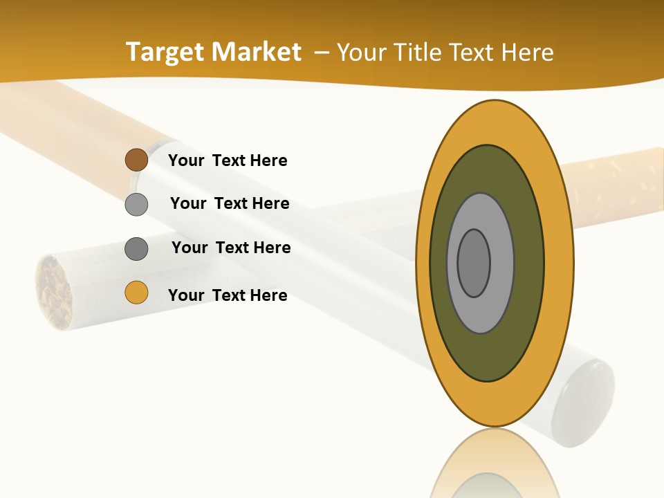 A Group Of Cigarettes On A White Background PowerPoint Template