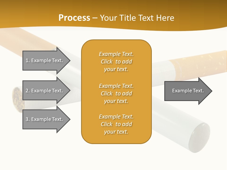A Group Of Cigarettes On A White Background PowerPoint Template