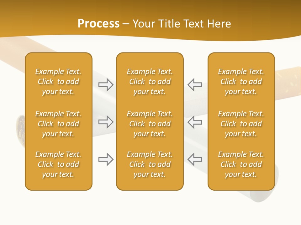 A Group Of Cigarettes On A White Background PowerPoint Template