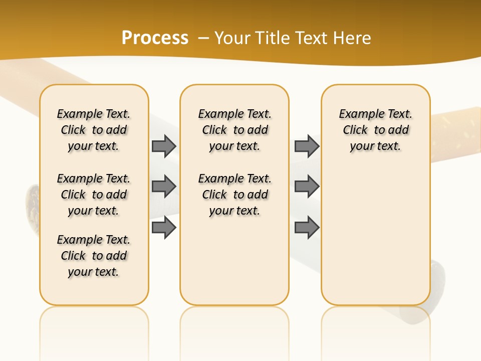 A Group Of Cigarettes On A White Background PowerPoint Template