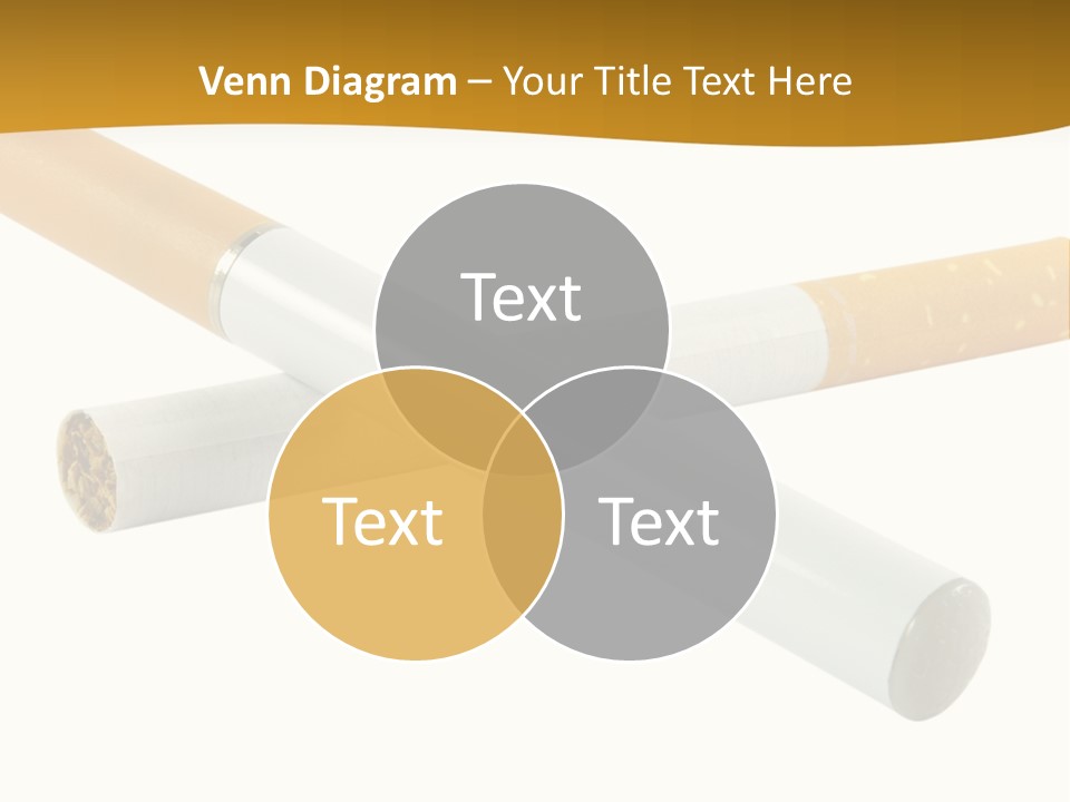 A Group Of Cigarettes On A White Background PowerPoint Template