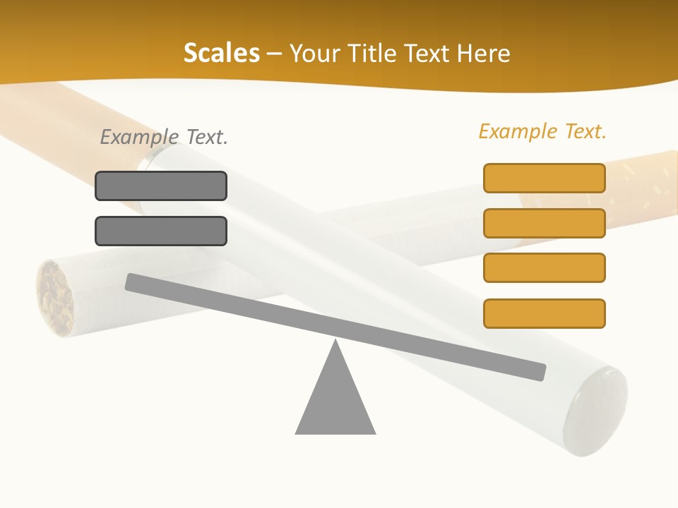 A Group Of Cigarettes On A White Background PowerPoint Template