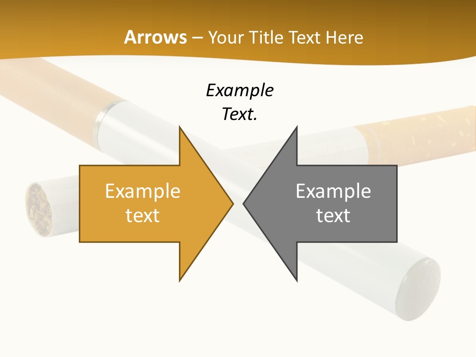 A Group Of Cigarettes On A White Background PowerPoint Template