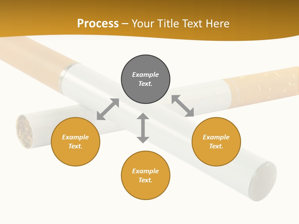 A Group Of Cigarettes On A White Background PowerPoint Template