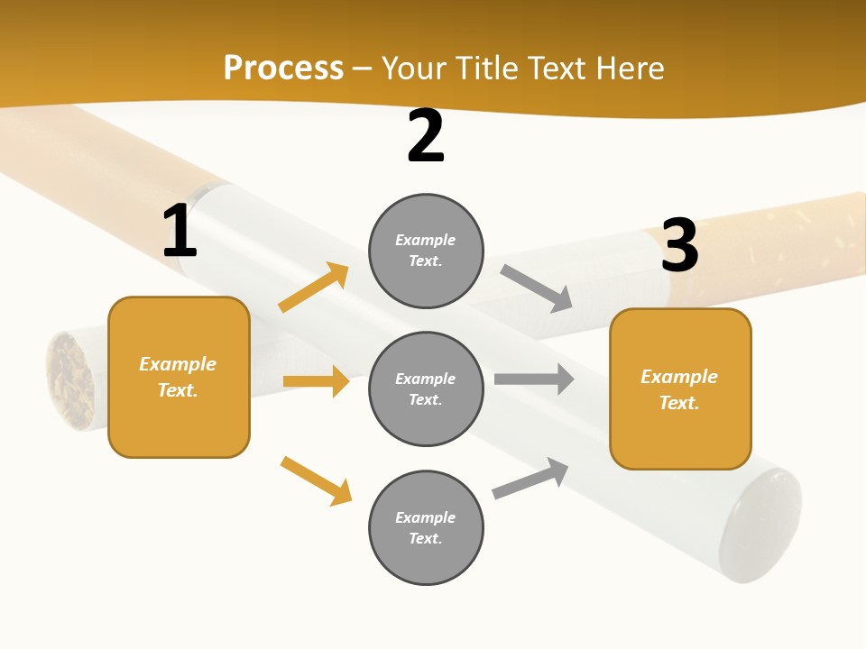 A Group Of Cigarettes On A White Background PowerPoint Template